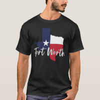 Fort Worth, Texas Flag Map Men's Black