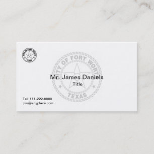 Fort Worth Texas Great Seal Business Card