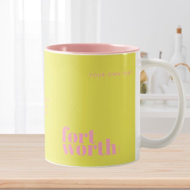 Fort Worth Texas modern keepsake  Two-Tone Coffee Mug (Creator Uploaded)