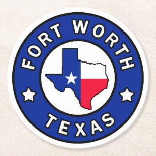 Fort Worth Texas Round Paper Coaster