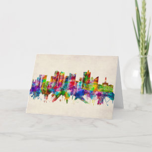 Fort Worth Texas Skyline Holiday Card