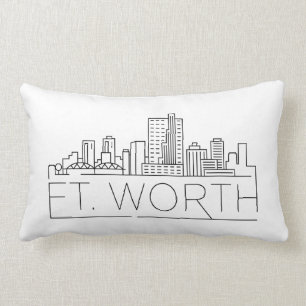Fort Worth, Texas Skyline Lumbar Pillow