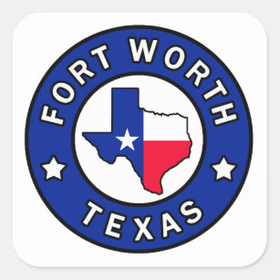 Fort Worth Texas Square Sticker