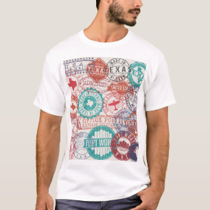 Fort Worth Texas: travel stamps. T-Shirt