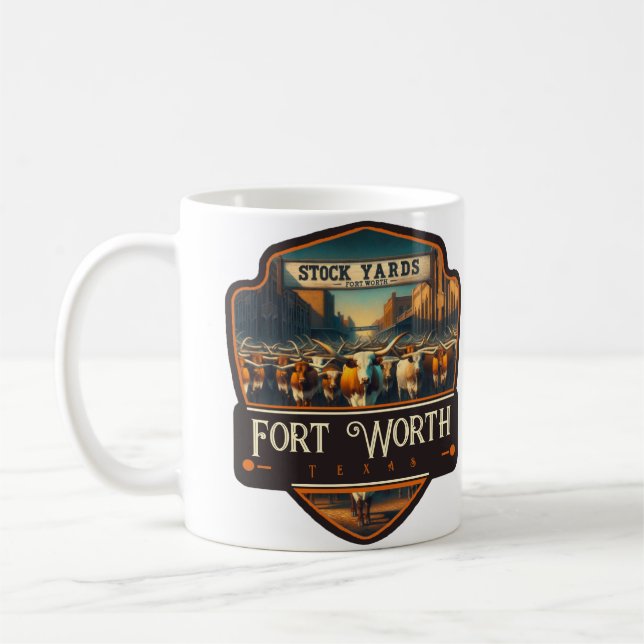 Fort Worth, Texas | Vintage Coffee Mug (Left)