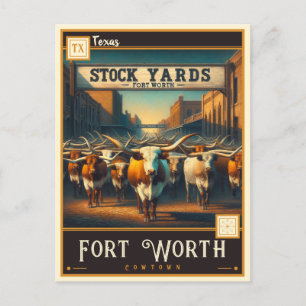 Fort Worth, Texas Vintage Postcard