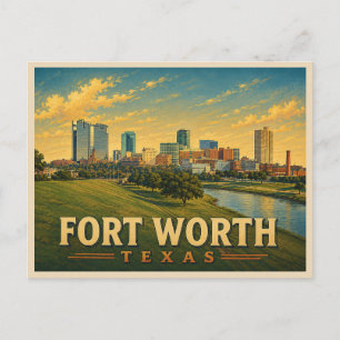 Fort Worth Texas Vintage Travel Postcard