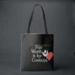 Fort Worth TX  Cowboy  Tote Bag<br><div class="desc">Terrific retro postcard from Fort Worth,  Texas repurposed!</div>