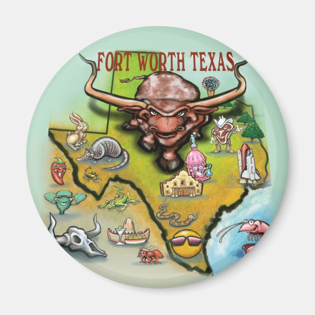 Fort Worth TX Magnet (Front)