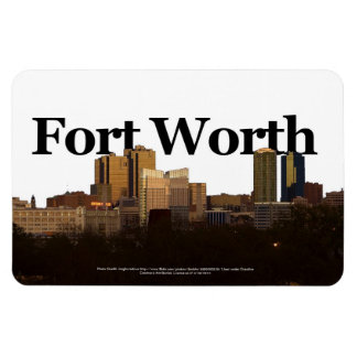 Fort Worth TX Skyline with Fort Worth in the Sky Magnet