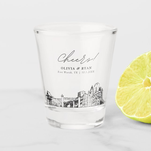 Fort Worth Wedding Favor Cheers Coup De Verre (Devant)