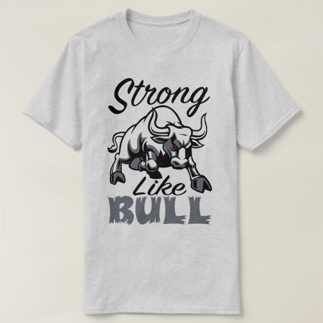 Forte Comme Taureau Fitness Sport Slogan T-Shirt (Design devant)