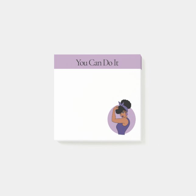 Forte femme noire Post-it Notes (Devant)