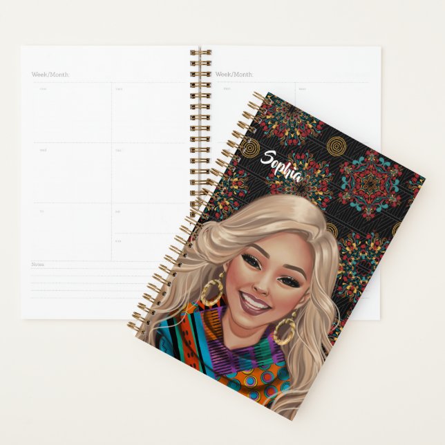 Forte Femme Planificateur personnalisé (Devant avec enveloppe)
