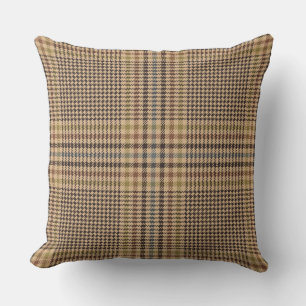 Forth Antique Glen Check Plaid Pattern Throw Pillow