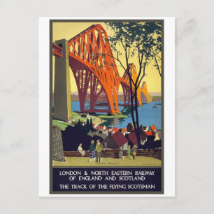 Forth Bridge - Vintage Travel Poster Art Postcard
