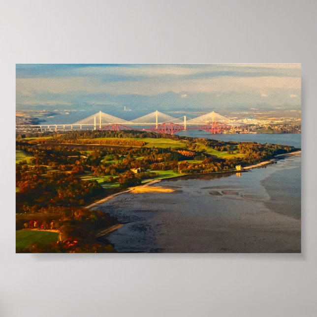 Forth Bridges, Scotland Poster (Front)
