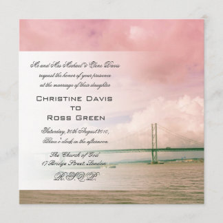 Forth Road Bridge, Edinburgh wedding invitation