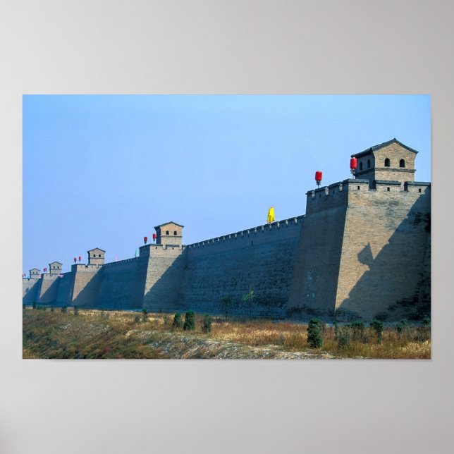 Fortification of the old city of Pingyao - China Poster (Front)