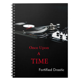 Fortified Drastic Black Spiral DJ Style Note Book