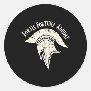 Fortis Fortuna Adiuvat Fortune Favours Tattoo  Classic Round Sticker