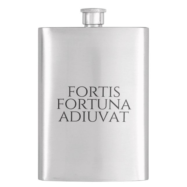 Fortis Fortuna Adiuvat Hip Flask (Front)