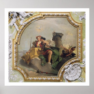 Fortitude and Justice, from the 'Sala Capitolare' Poster