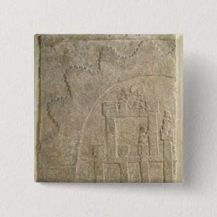 Fortress under Siege, from Nimrud, Iraq 2 Inch Square Button
