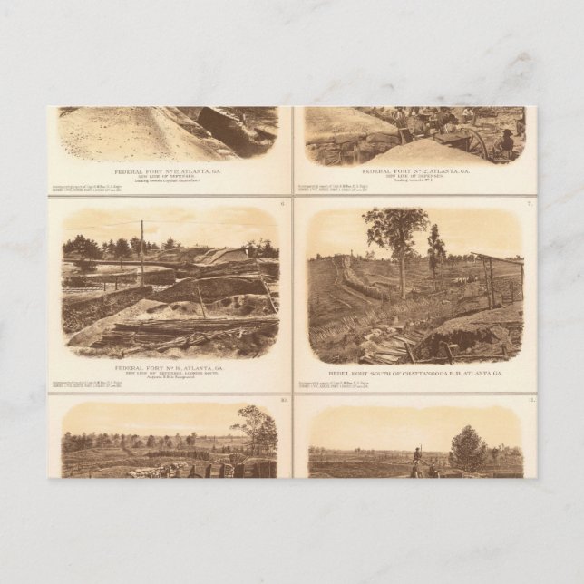 Forts, batteries, Atlanta, Ga Postcard (Front)