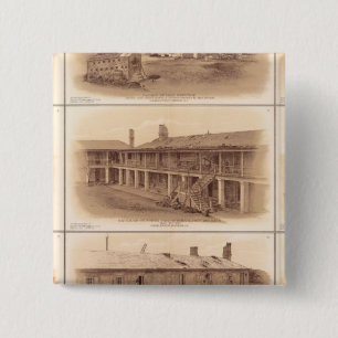 Forts Sumter & Moultrie 2 Inch Square Button