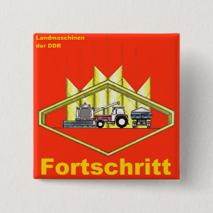 Fortschritt DDR Design 2 Inch Square Button