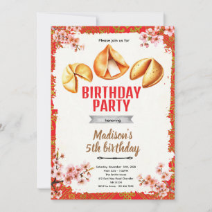 Fortune Cookie Birthday Invitation
