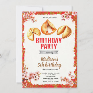 Fortune Cookie Birthday Invitation