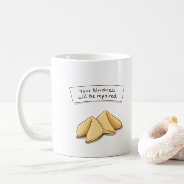 Fortune cookie – Kindness Coffee Mug (With Donut)