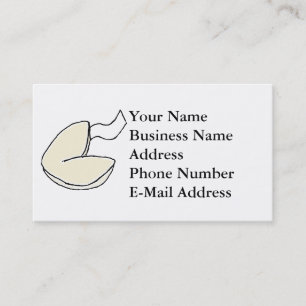 Fortune Cookie Lucky Chinese Food Cartoon Business Card