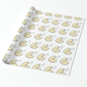 Fortune Cookie Lucky Chinese Food Cartoon Wrapping Paper
