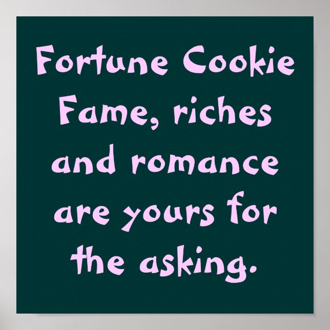 Fortune Cookie Poster (Front)