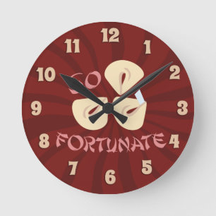 Fortune Cookie Time Round Clock