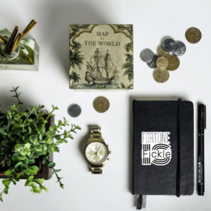 Fortune est un autocollant noir blanc de motivatio