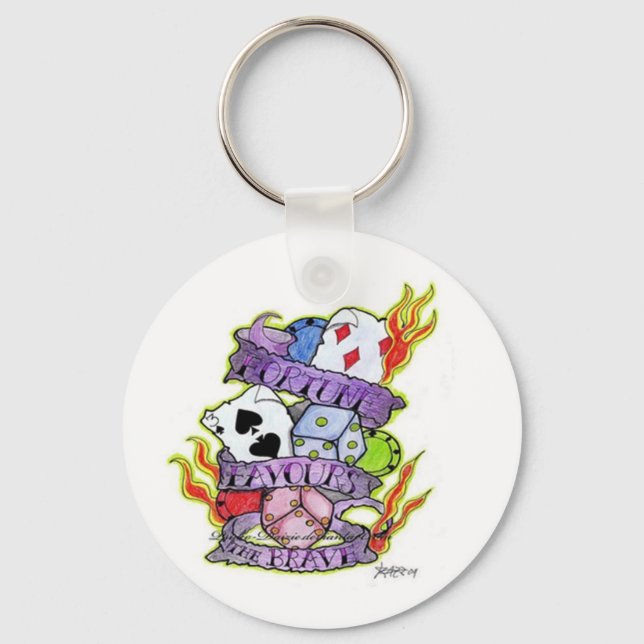 Fortune Favours Keychain (Front)