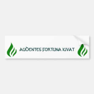 "Fortune Favours The Bold" Bumper Sticker
