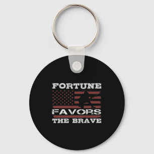 Fortune Favours The Brave Keychain