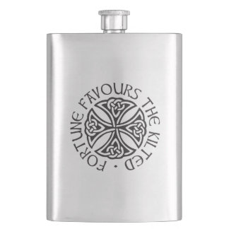 Fortune Favours the Kilted Hip Flask