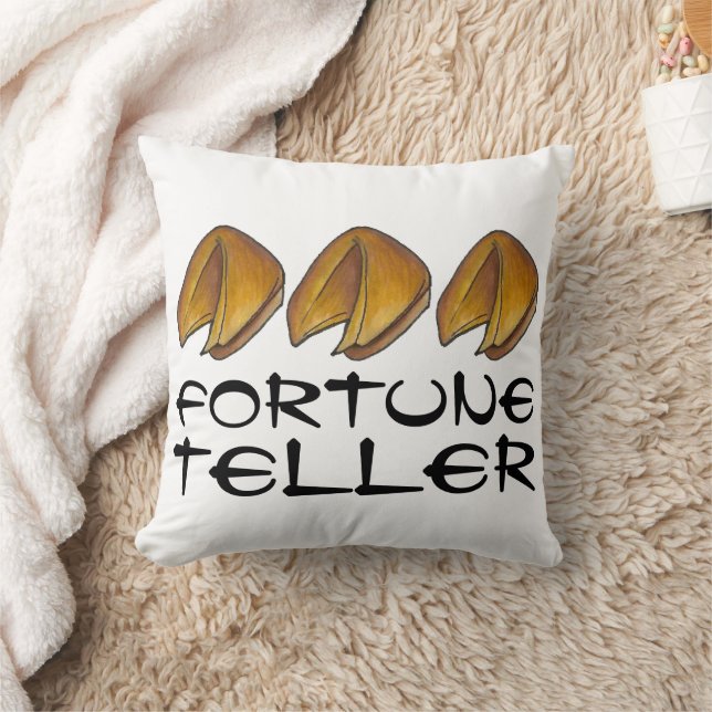 Fortune Teller Chinese Restaurant Food Cookie Throw Pillow (Blanket)