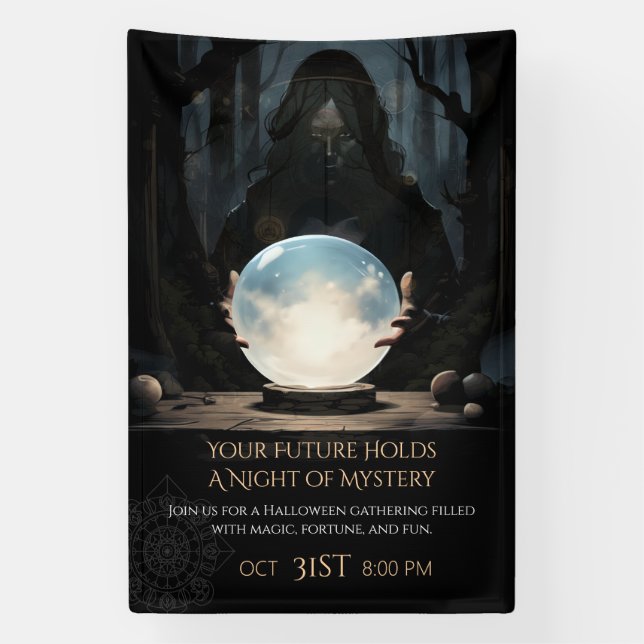 Fortune Teller Crystal Ball Banner (Vertical)