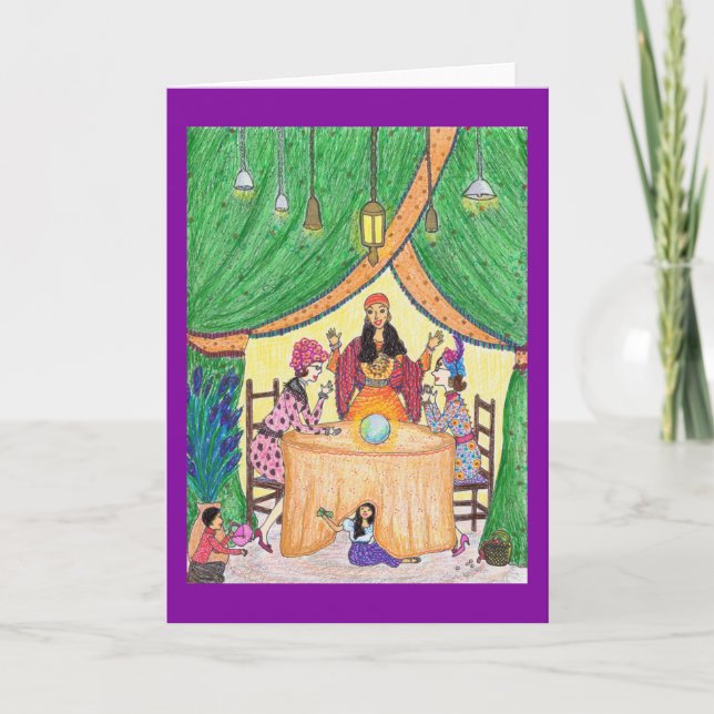Fortune Teller Crystal Ball Greeting Card (Front)