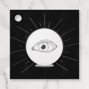 Fortune Teller Eye Seer Esoteric Crystal Ball Favour Tags