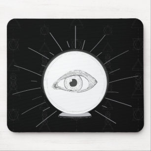 Fortune Teller Eye Seer Esoteric Crystal Ball Mouse Pad