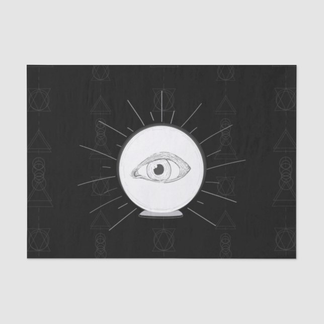 Fortune Teller Eye Seer Esoteric Crystal Ball Tissue Paper (Front)