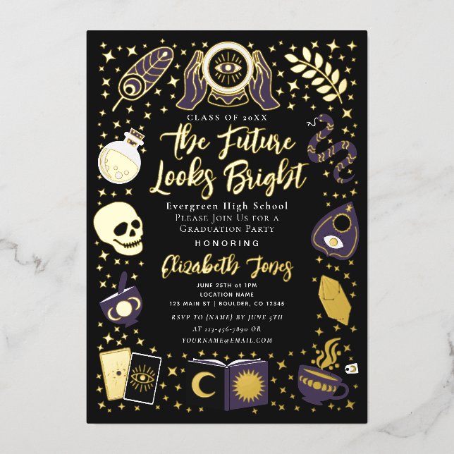 Fortune Teller Future Witchy Graduation Party  (Front)